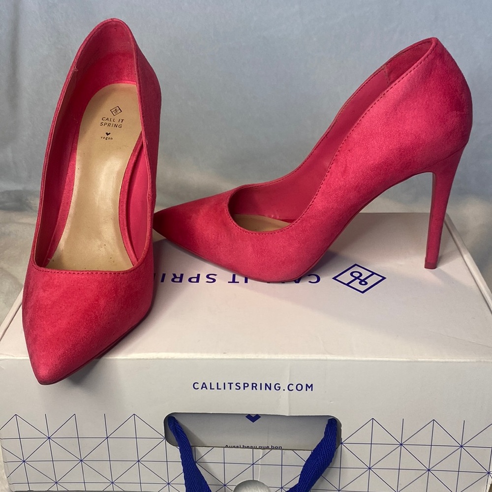Call It Spring Heels, size 8, Hot Pink